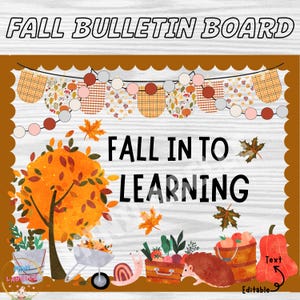 Niedliches Herbst Bulletin Board Kit: Herbst Deko (PPT, PNG, PDF)