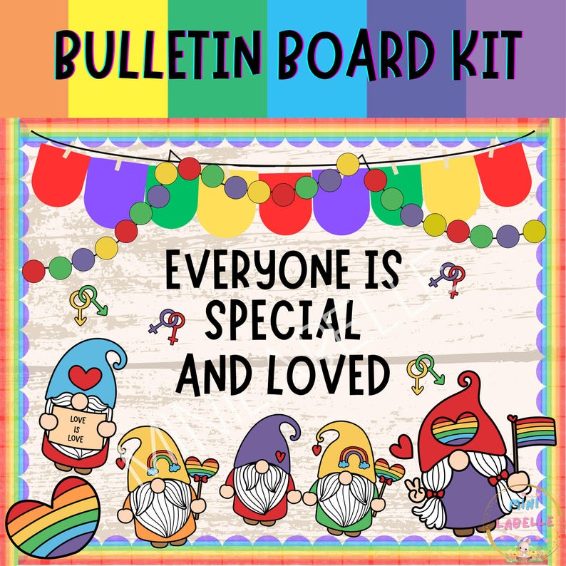 Pride Month Bulletin Board Kit, Classroom Display Door Decoration ...