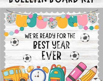 Welcome Back to School Bulletin Board Kit: Classroom Decor (PPT & PDF File)