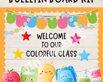 Welcome Back to School Bulletin Board Kit: Classroom Decor (PPT & PDF File)