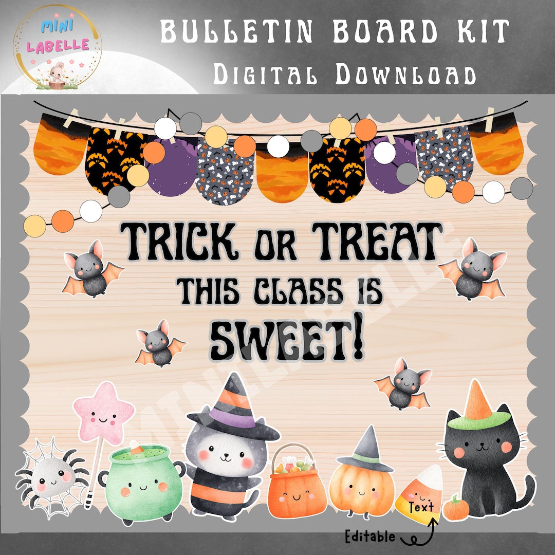 Halloween Bulletin Board Kit Spooky Ghost Classroom Decor Printable - Etsy