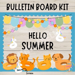 Summer Bulletin Board Kit | Classroom Door Decor | May Decor | End of School Year | Printable | Teacher Resource