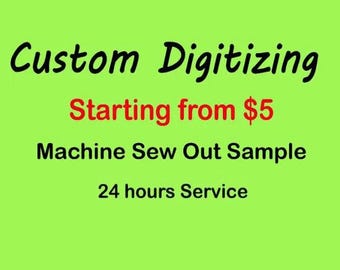 Custom Embroidery Digitizing, Logo Digitizing, Embroidery Digitizing Service, Image Digitizing Embroidery, Custom Digitize