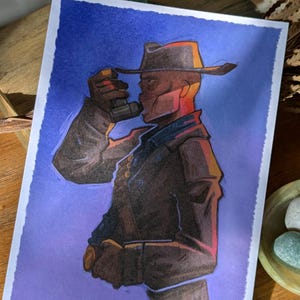 Fallout - The Ghoul - A5 Druck, Digital Aquarell