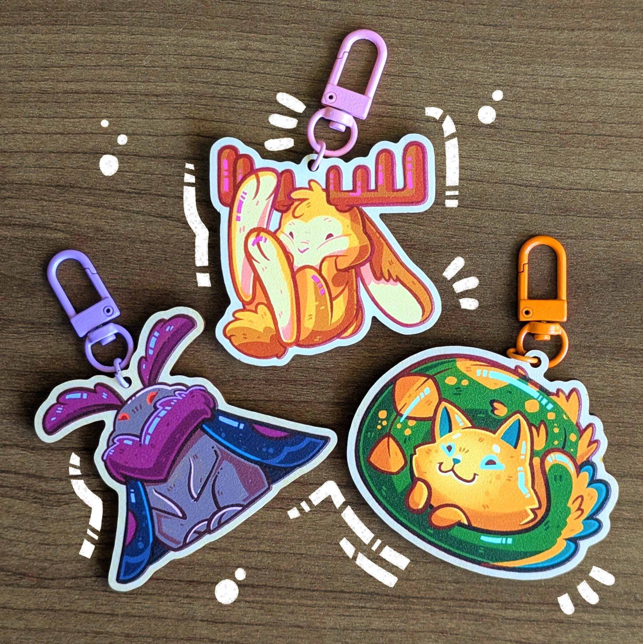Cryptic Keychains Cute Cryptid Wooden Keychain Blind Bag - Etsy