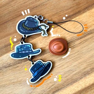 Cowboy Hats Wooden Connecting Charm