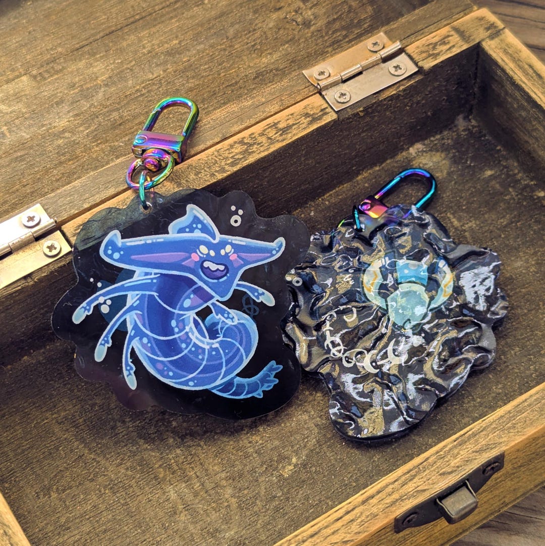 Ghostly Ripple Ghost Leviathan - Ripple Acrylic Two-sided Charm - Etsy