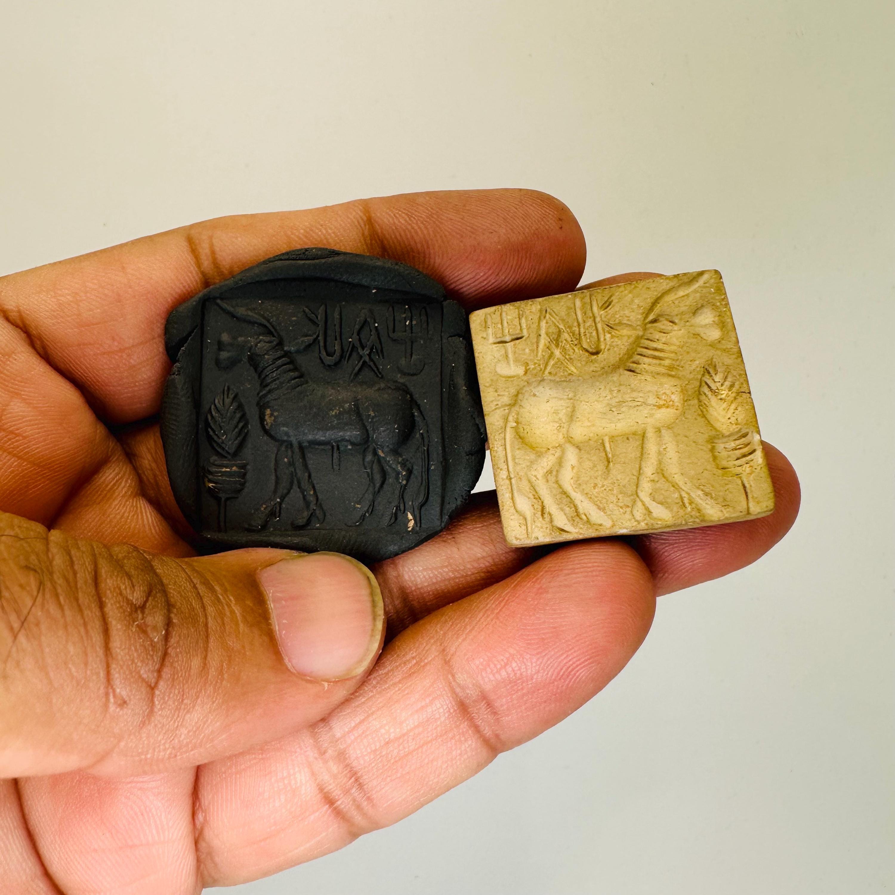 Genuine Indus Valley Unicorn Seal Mohenjo Daro Harappa Limestone