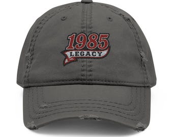 Personalized Embroidered Dad Hat: Custom Name & Year, Distressed Cotton Cap