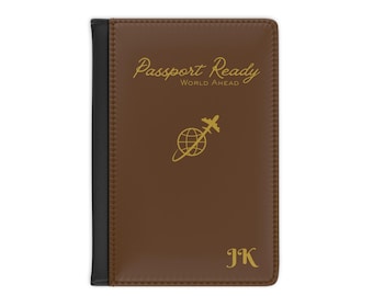 Portapassaporto e portafoglio da viaggio in vera pelle di alta qualità / Organizzatore da viaggio / Custodia per passaporto personalizzata / Regalo di accessori da viaggio