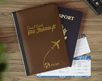 Portapassaporto e portafoglio da viaggio in vera pelle di alta qualità / Organizzatore da viaggio / Custodia per passaporto personalizzata / Regalo di accessori da viaggio n. 1