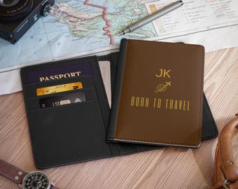 Portapassaporto e portafoglio da viaggio in vera pelle di alta qualità / Organizzatore da viaggio / Custodia per passaporto personalizzata / Accessori da viaggio regalo n. 5