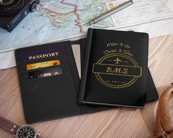 Portapassaporto e portafoglio da viaggio in vera pelle di alta qualità / Organizzatore da viaggio / Custodia per passaporto personalizzata / Accessori da viaggio regalo n. 6