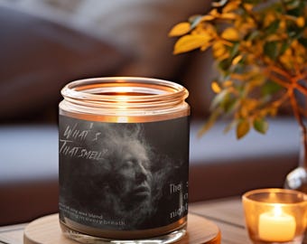 Bougie de soja parfumée effrayante, décoration gothique d'Halloween, cadeau pour fan d'horreur