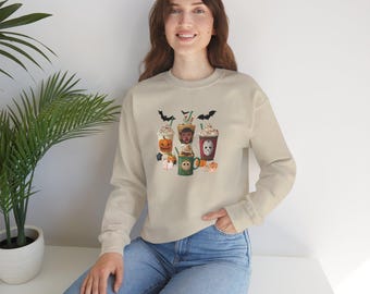 Sudadera con esqueleto de tazas de café: regalo de Halloween para los amantes del café