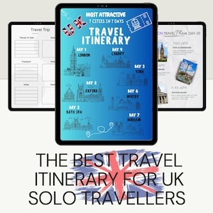 UK Solo Travel Guide: 7-Day Itinerary, City Guides (Digital PDF Download)