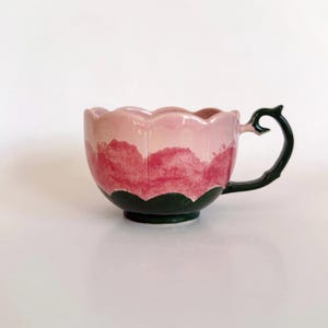 Taza de cerámica Velvet Wave – Taza de cerámica de gres hecha a mano para café y té – 270 ml / 9,1 oz