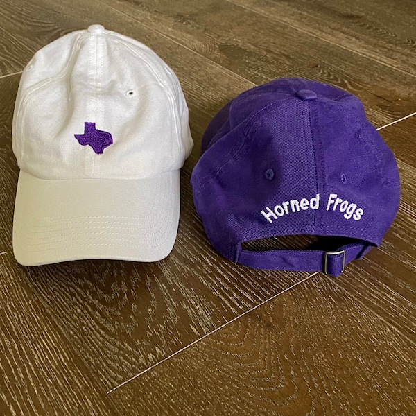 TCU Horned Frogs Hat - TCU Game Day Hat - Monogram Texas Hat -  Baseball Cap