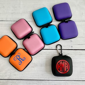 Personalized Ear Bud Case |  Ear Bud Holder |  Ear Buds Case