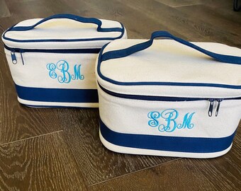 Monogram Makeup Bag - Train Case - Toiletry Bag - Cosmetic Bag - Graduation Gift - Bridesmaid Gift