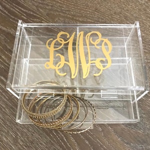RESERVED (3) Personalized Acrylic Jewelry Box - Graduation Gift