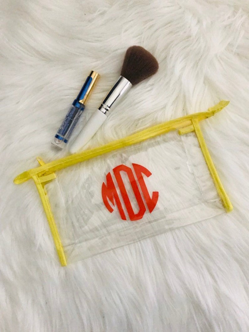 Personalized Clear Cosmetic Bag Etsy
