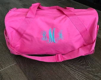 Monogram Duffle Bag - Cheer Bag - Weekend Bag - Kid Duffle Bag  - Personalized Duffle Bag