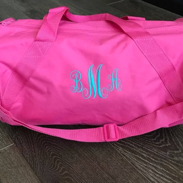 Monogram Duffle Bag - Cheer Bag - Weekend Bag - Kid Duffle Bag  - Personalized Duffle Bag
