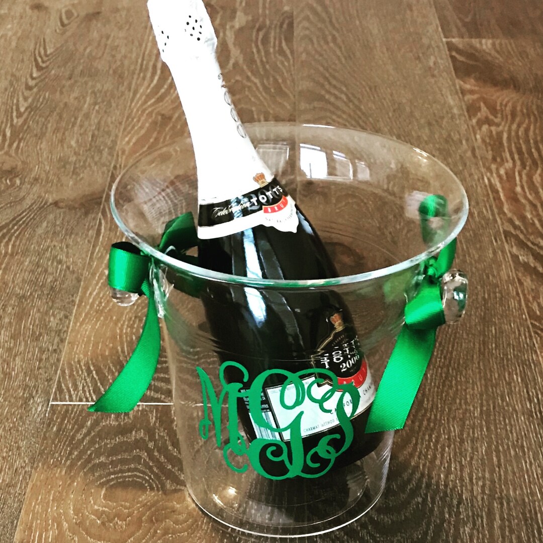 Personalized Wine Chiller Monogram Wine Bucket Acrylic Ice Bucket Etsy