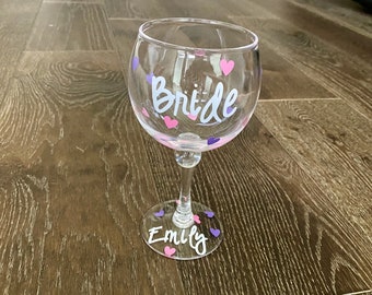 Personalized Bachelorette Jumbo Acrylic Wine Glass - Bride - Bridal Gift