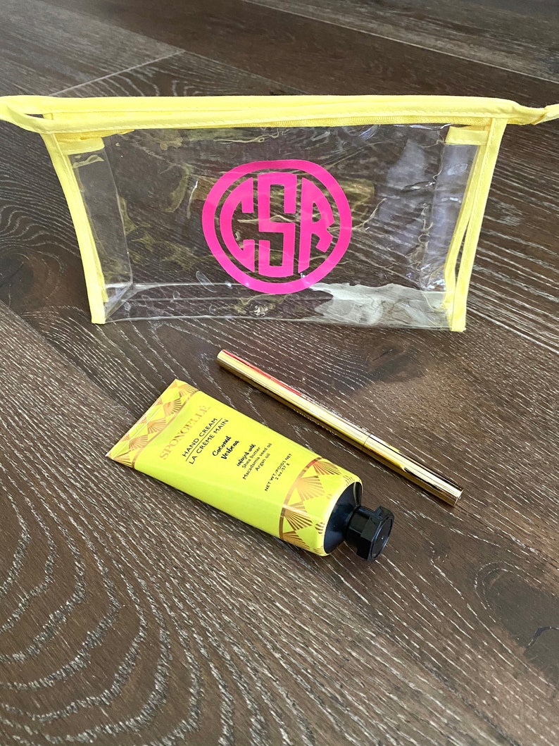 Personalized Clear Cosmetic Bag Etsy