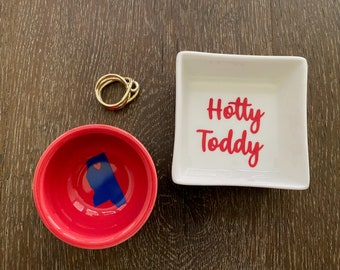 University of Mississippi, Ole Miss, Hotty Toddy Gift - Jewelry Dish - Ring Dish - Graduation Gift