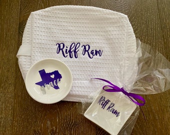 TCU Horned Frogs, Riff Ram Graduation Gift - Jewelry Dish SET - Ring Dish - Graduation Gift