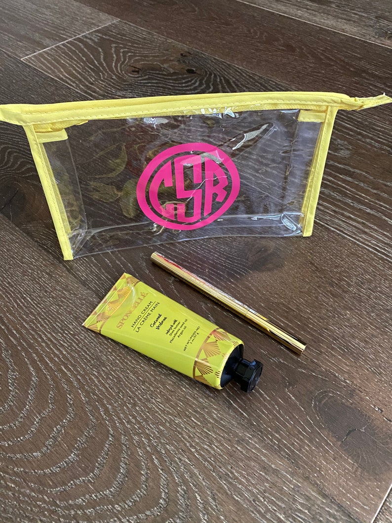 Personalized Clear Cosmetic Bag Etsy