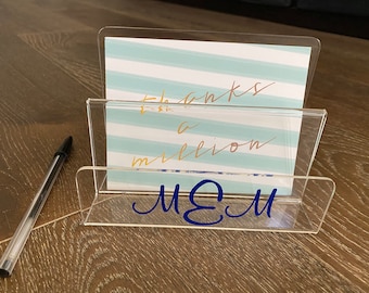 Monogram Letter Holder - Personalized Acrylic Letter Organizer