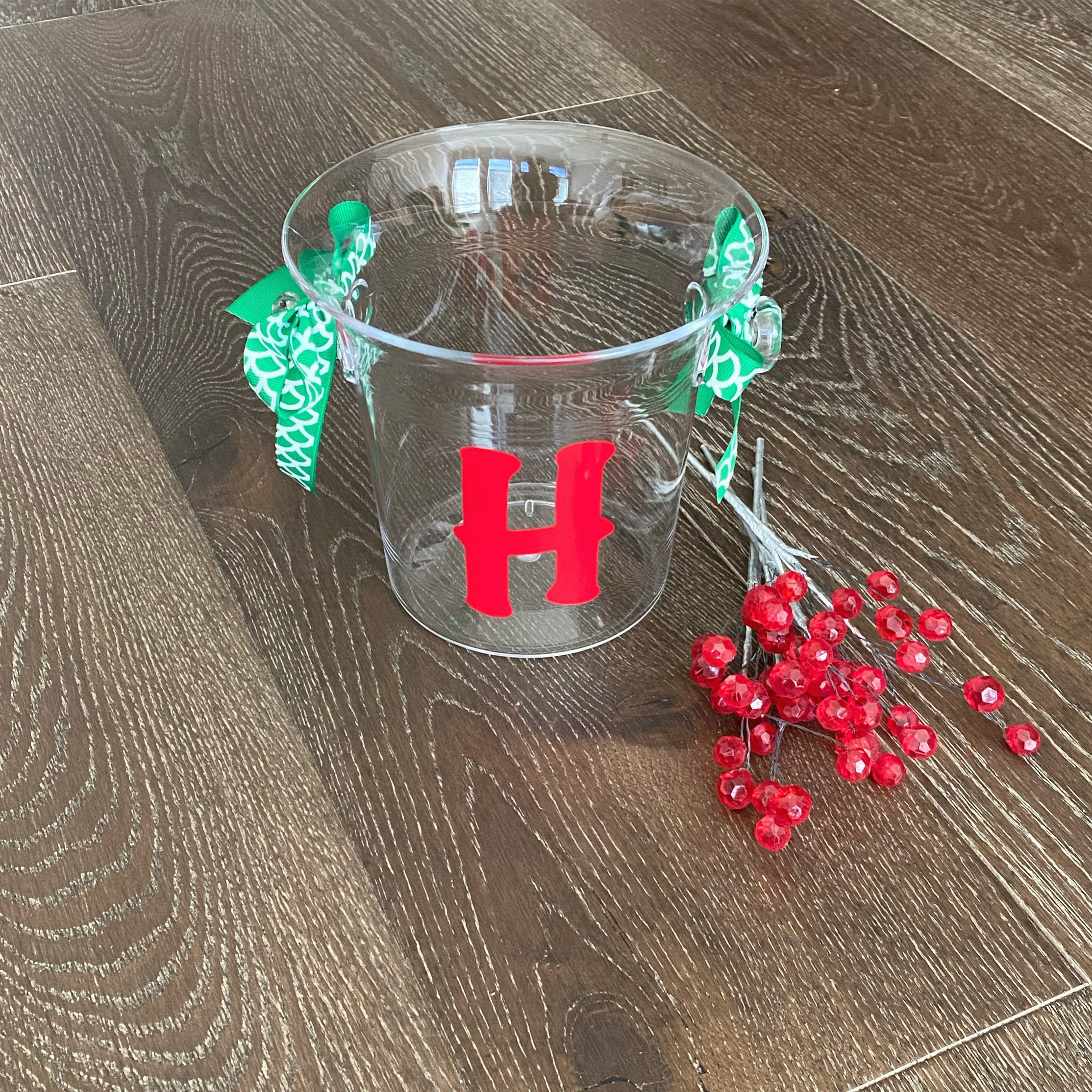 Personalized Acrylic Mini Ice Bucket Monogram Wine Chiller Etsy