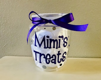 Grandma Gift - Mimi Present - Mother's Day Gift  - Acrylic Candy Jar Personalized