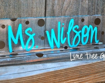 Personalized Teacher Name Plate, Teacher Gift, Gift Idea