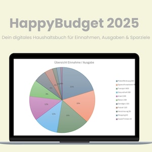 Digital Household Book 2025 – Excel Template for Budget, Expenses & Savings Goals | Financial Planner | Excel Tracker | Download