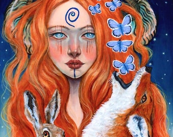 Fedelm Irish faerie goddess Fine Art Print by Tammy Wampler