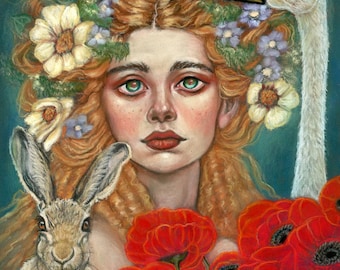 Aine Irish fairy queen fine art print by Tammy Wampler