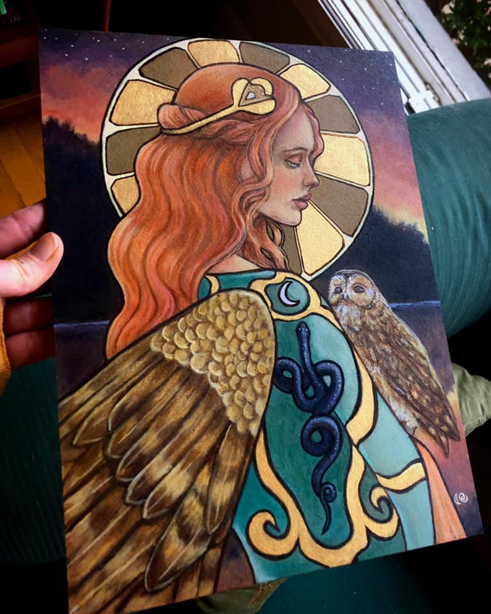 The Swan Maiden Fairy Tale Mythical Fine Art Hand Embellished