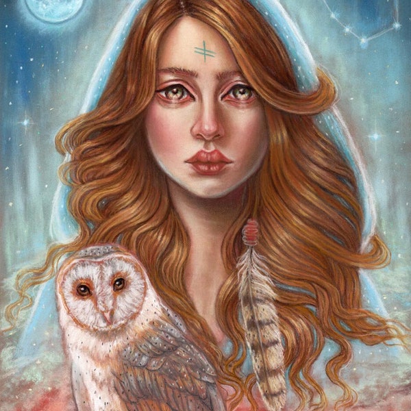 Arianrhod goddess fine art print by Tammy Wampler