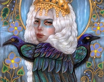 Zaria Slavic goddess harpy 8x10 fine art print