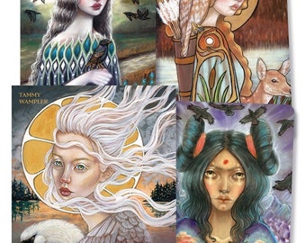 Maidens of the Wheel oracle deck LIMITED EDITION Signed Copy artwork and writing by Tammy Wampler