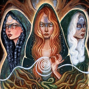 The Norns Viking Norse myth fine art print by Tammy Wampler