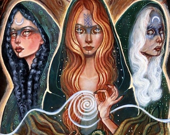 The Norns Viking Norse myth fine art print by Tammy Wampler