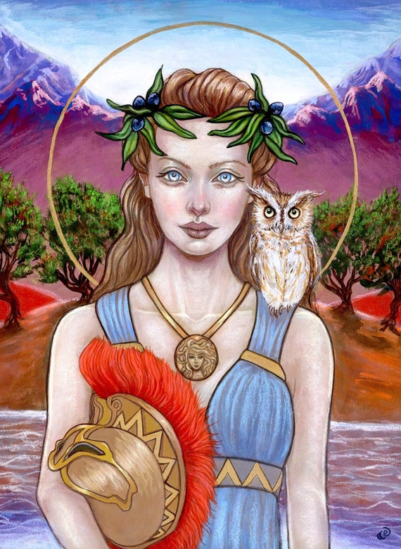 Atena Mitologia greca Dea stampa fine art di Tammy Wampler -  Italia