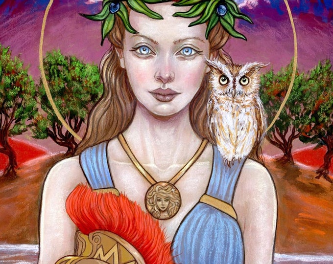 Athena Greek Mythology Goddess Fine Art Print by Tammy Wampler - Etsy