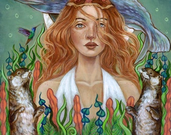 Hesione Greek Oceanid goddess pagan mythology fine art print